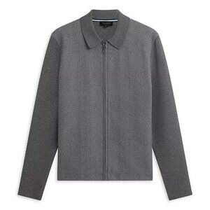 Ted Baker Dejo Men's Gray Herringbone Zip Up Jacket - X-Large (EU5) - NWT